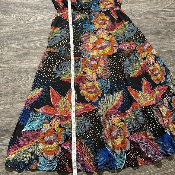 La Blanca Medium Sunlit Soiree Crepe Dress Swim Bathing Suit Cover Boho Floral - Picture 10 of 15